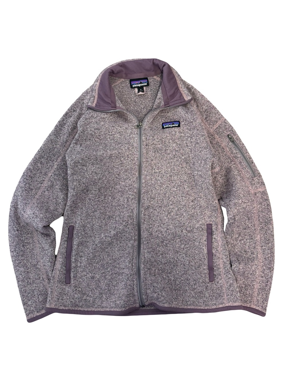 Patagonia Heathered Mauve Full-Zip Fleece Jacket